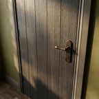 Black Internal Cottage Laminate Door, Fully Finished, Solid Core - detail view