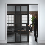 Premium Heavy Duty Telescopic Pocket Door System with Tinted Glass, Adjustable Features, and 15-Year Guarantee for Modern Spaces