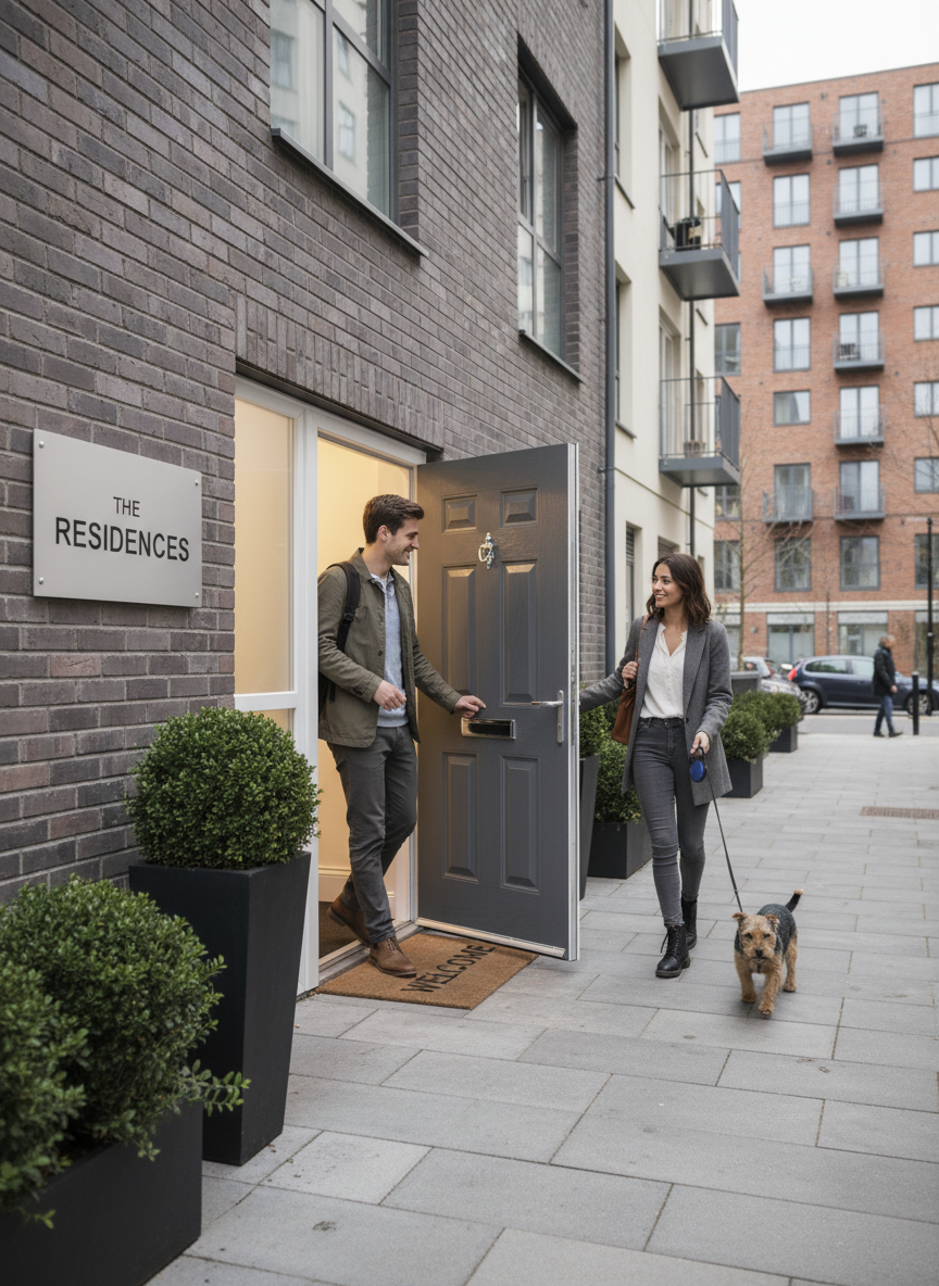 Premium External Fire Doorset with Sidelight - 30 Minute Fire Resistance, Multipoint Locking System, and Thermal Efficiency