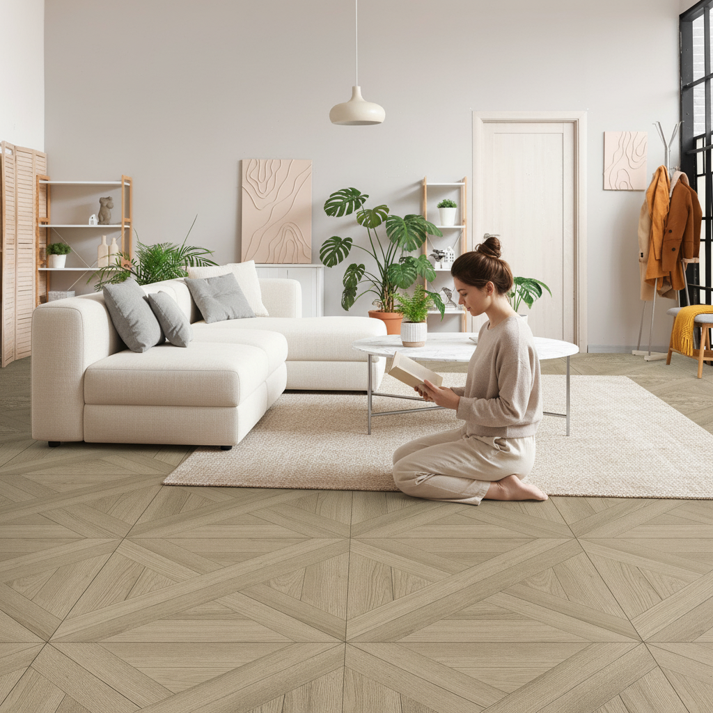 Premium 6.5mm Embossed Rigid Core Vinyl Flooring with UV Coating and IXPE Underlay for High Traffic Areas