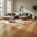 Premium Herringbone Solid Real Wood Flooring 18mm Brushed and Oiled Oak for Timeless Elegance - Image 2