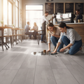 Premium Aqua Pro Water-Resistant 8mm Laminate Flooring - Versatile Stone Effect in Grey Finish