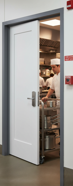 Premium 1 Panel Fire Door with Recessed Design, Solid Core, 30 Minutes Fire Rated for Safety and Versatility in Interior Spaces
