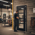 Premium Glazed Fire Door in Charcoal Black - FD30 Fire Rated, Solid Engineered Core, and Modern Design