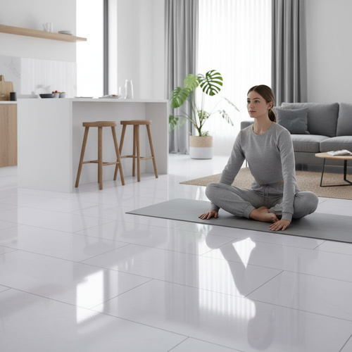 Premium 6mm High Gloss Rigid Core Vinyl Flooring - Waterproof, Easy Click Installation with 15-Year Guarantee