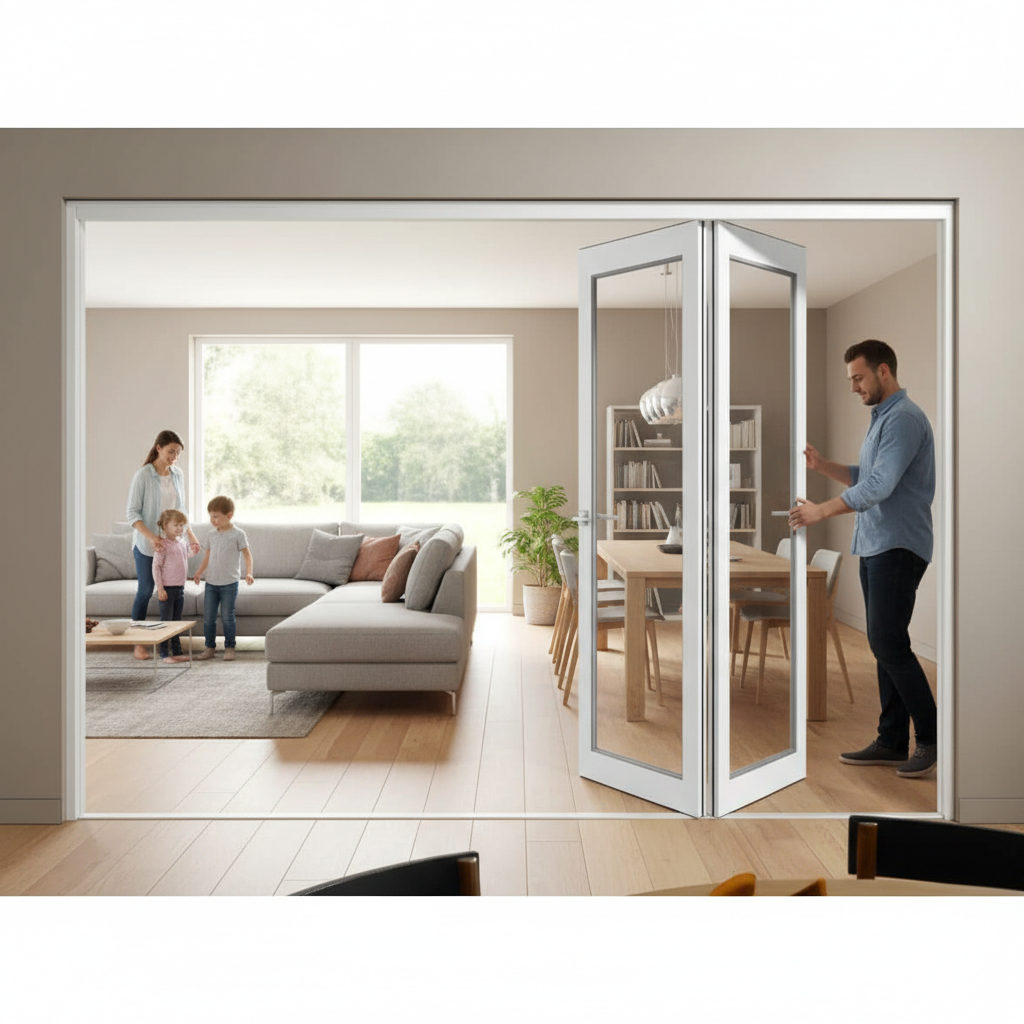 Premium 10ft Internal White Folding Bifold Doors - FSC Certified with Engineered Core for Enhanced Stability and Easy Installation