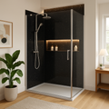 Glossy Black Sparkle PVC Shower Wall Panel for Stylish Bathrooms