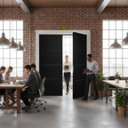 Premium Internal Primed Industrial 2.0 Lifestyle 4 Panel Pair Door - Modern Aesthetic with 35mm Thickness for Durability - Image 2