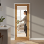 Premium Fully Finished Glazed Fire Door with Clear Panel and Engineered Construction for Strength and Stability