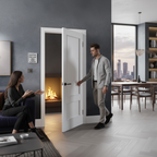 Premium 2 Panel White Internal Fire Door with 30 Minutes Fire Rating and Engineered Construction for Enhanced Stability