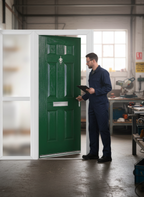 Premium External Fire Doorset with Sidelight - 30 Minute Fire Resistance, Durable GRP Solid-Core Design with Various Color Options