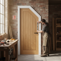 Premium Fully Finished Angled Under-Stair Cupboard Door with FD30 Fire Rating for Enhanced Safety and Style