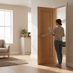 Premium 3 Panel Internal Oak Door with Engineered Construction, Unfinished for Custom Finishing