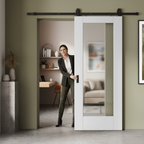 Premium Internal Sliding Door with Ocean Glass Panel and Black Top Mounted Kit for Modern Interiors - Image 2
