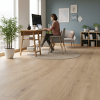 Premium 10mm Handscraped Moisture Resistant Laminate Flooring in Ethereal Oak for Durable Interior Design