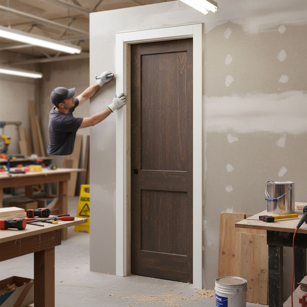 Premium White Primed Door Lining Set - Durable and Ready for Custom Finish with Doorstops