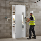 Premium Fire Rated Door with Solid Engineered Core and Clear Glazing for 30-Minute Protection