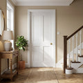Internal White Victorian Shaker 4 Panel Door, Primed Finish, Made-to-Measure