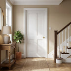 Internal White Victorian Shaker 4 Panel Door, Primed Finish, Made-to-Measure