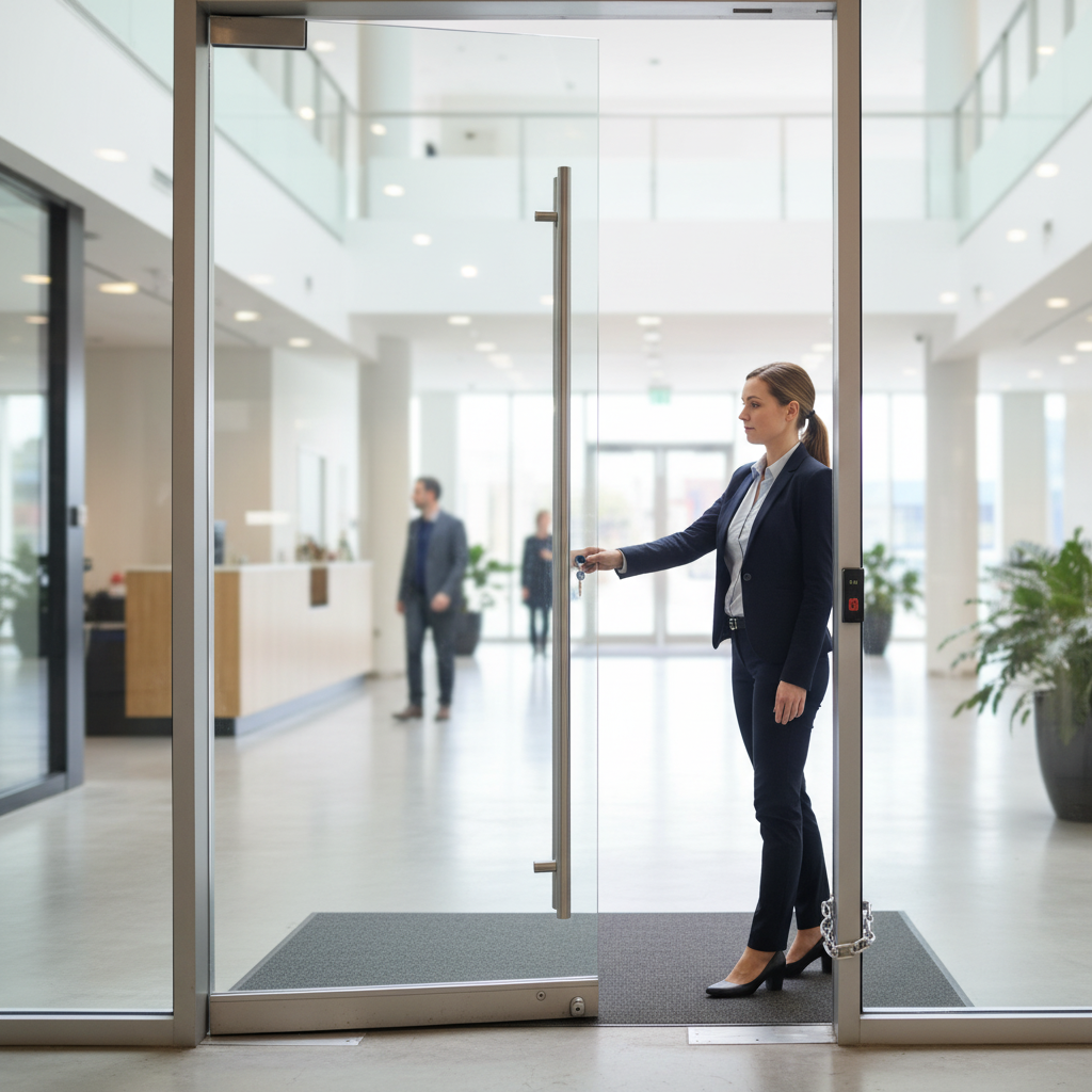 Premium Circular Autolock External Pull Handle Set 1200mm - Satin Stainless Steel with Enhanced Security Features