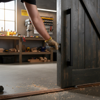 Premium Matt Black Studio Pull Handle Set with Magnetic Device for Industrial Doors - Image 2