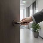 Premium Lever On Round Rose Door Handle - Ergonomic Design, Fire Door Rated, Ideal for Office and Commercial Use