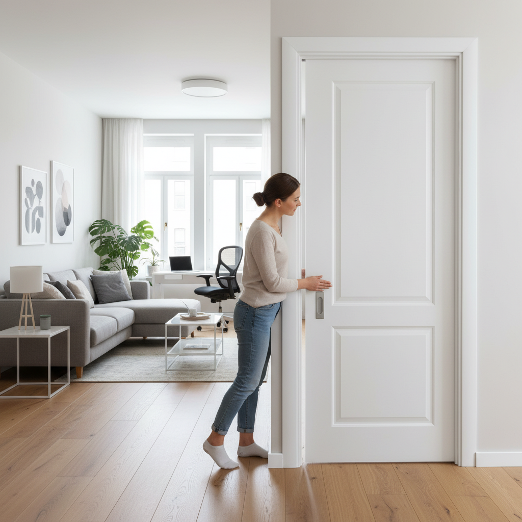 Premium Internal Smooth Pocket Door Set - 2 Panel Design with Space-Saving Mechanism - Image 2