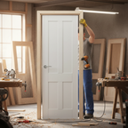 Premium Victorian White 4 Panel Fire Door - FD30 Rated, Engineered Construction, Interior Use