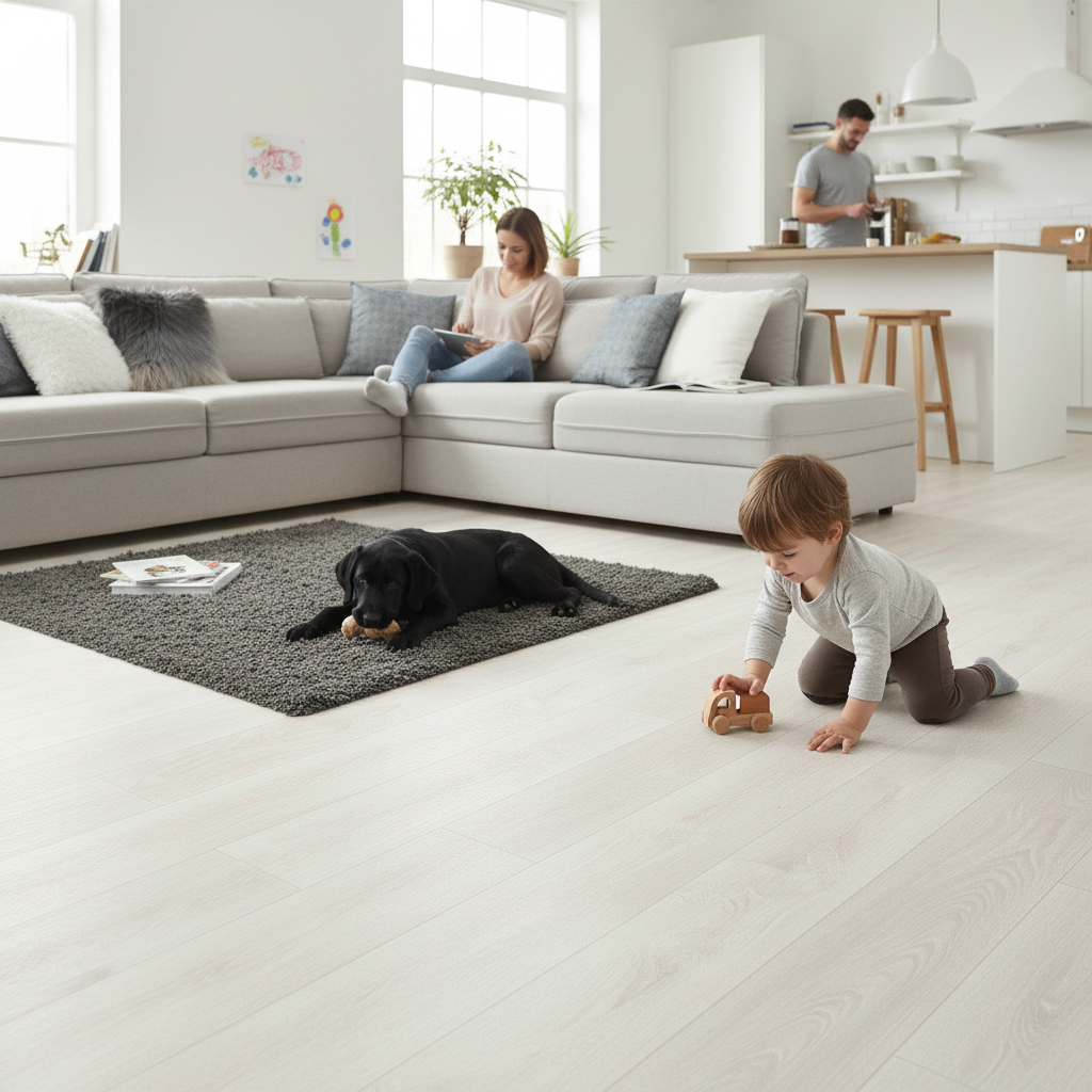 Premium 8mm Laminate Flooring in Aspen Oak Finish - Durable and Stylish for Home and Business Spaces