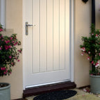 External Composite Farley Door - White Painted with Solid Timber Core - detail view