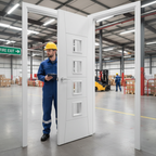 Premium White Glazed Fire Door with Solid Core, FD30 Rating, and Custom Sizes Available