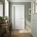 Internal White Arch Door Classique 2 Panel Textured Moulded Finish