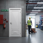 Premium Fire Door with Cricket Bat Moulding Detail, 30-Minute Fire Rated for Enhanced Protection