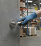 Premium Lever Handle on Round Rose - Available in Polished Chrome or Satin Chrome Finishes