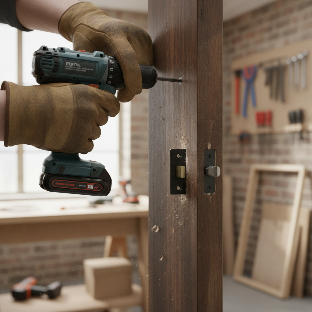 Premium 78mm (3'') Bolt Through Tubular Latch - Matt Black Finish for Door Hardware Compatibility