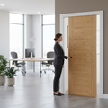 Premium Fire Rated Pocket Door System with Oak Veneer and Galvanised Steel Frame for Enhanced Elegance and Performance