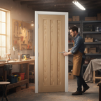 Premium Fully Finished Internal Door with Oak Veneer and Engineered Construction for Modern Elegance