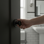 Premium Solid Brass WC Turn and Release Knob in Matt Black Finish for Stylish Door Solutions - Image 2