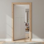 Premium Single Door Lining in Redwood Timber - 2.1m Height, 1.1m Width, Unfinished for Custom Finishing