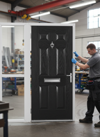 Premium External Fire Door Set with Sidelight - 30 Minute Fire Resistance, Multipoint Locking System and Customizable Colors