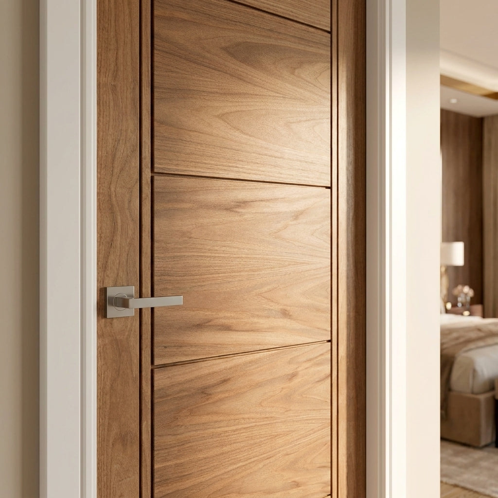 Internal Oak Door Made-to-Measure Unfinished 5 Panel Design - detail view