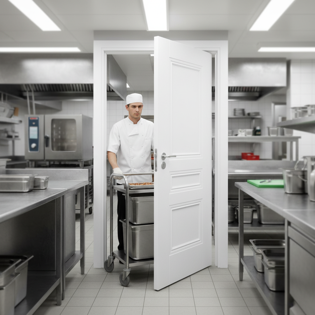 Internal Primed Fire Door with 3 Panels, FD30 Rating, and Traditional Moulding for Enhanced Safety - Image 2