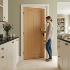 Premium Internal Oak Door with Tongue and Groove Design, Unfinished for Customization, Engineered for Strength and Stability