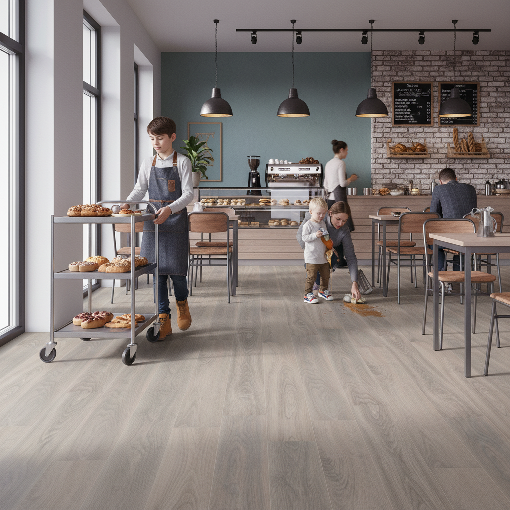 Premium 2mm UV Coated Luxury Vinyl Flooring with Realistic Oak Effect, Waterproof and Durable for Residential and Light Commercial Use