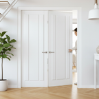 Premium Internal White Primed 3 Panel Pair Door Set – Modern Design with 35mm Thickness for Elegant Interiors