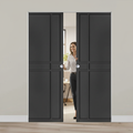 Premium Double Flush Pocket Door Set - Space-Saving Design with No Bottom Track for Modern Interiors