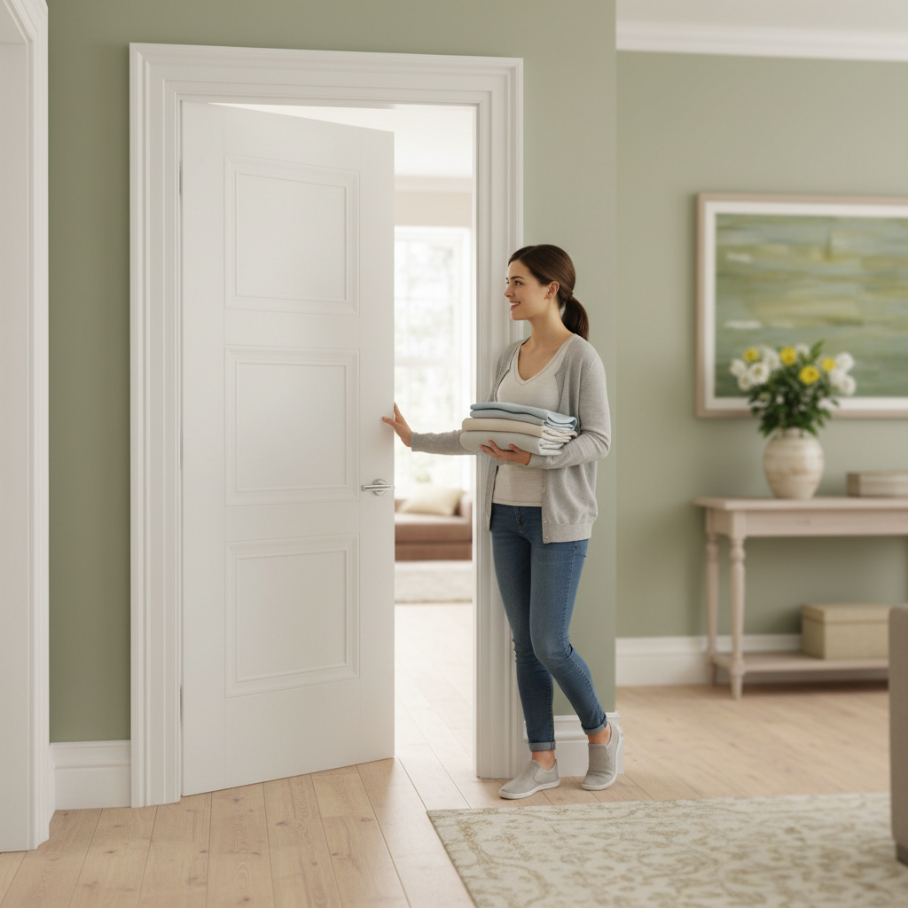 Premium Internal White Primed Door with Detailed Bolection Mouldings and Engineered Construction - Multiple Sizes Available