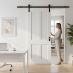 Premium Internal Sliding Door Set with Victorian 4 Panel Design and Black Steel Track for Modern Spaces - Image 2