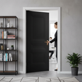 Premium Internal Fully Finished 3 Panel Elegance Door - Jet Black with Lifetime Guarantee for Modern Interiors