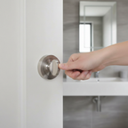 Round Turn and Release Mechanism in Satin Nickel Finish for Bathrooms - High-Quality Professional Grade for Industrial...